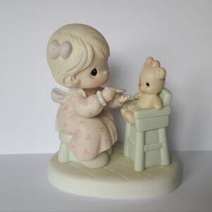 Vintage Precious Moments Girl Sharing Collectible Porcelain Figurine